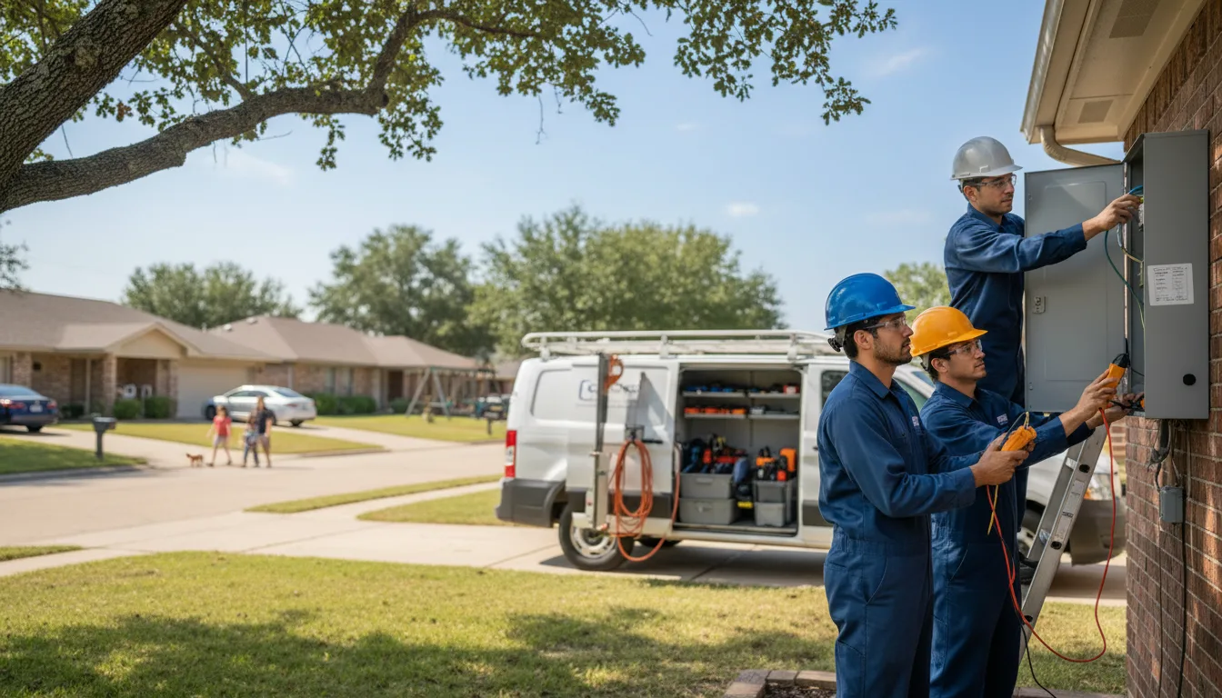 Certified electrician providing emergency electrical services in Bogata, TX